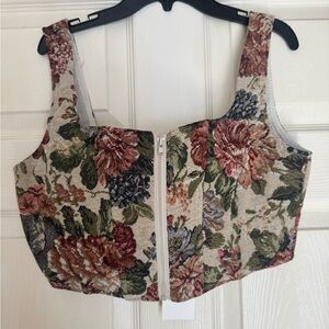 Floral Tapestry Crop Top